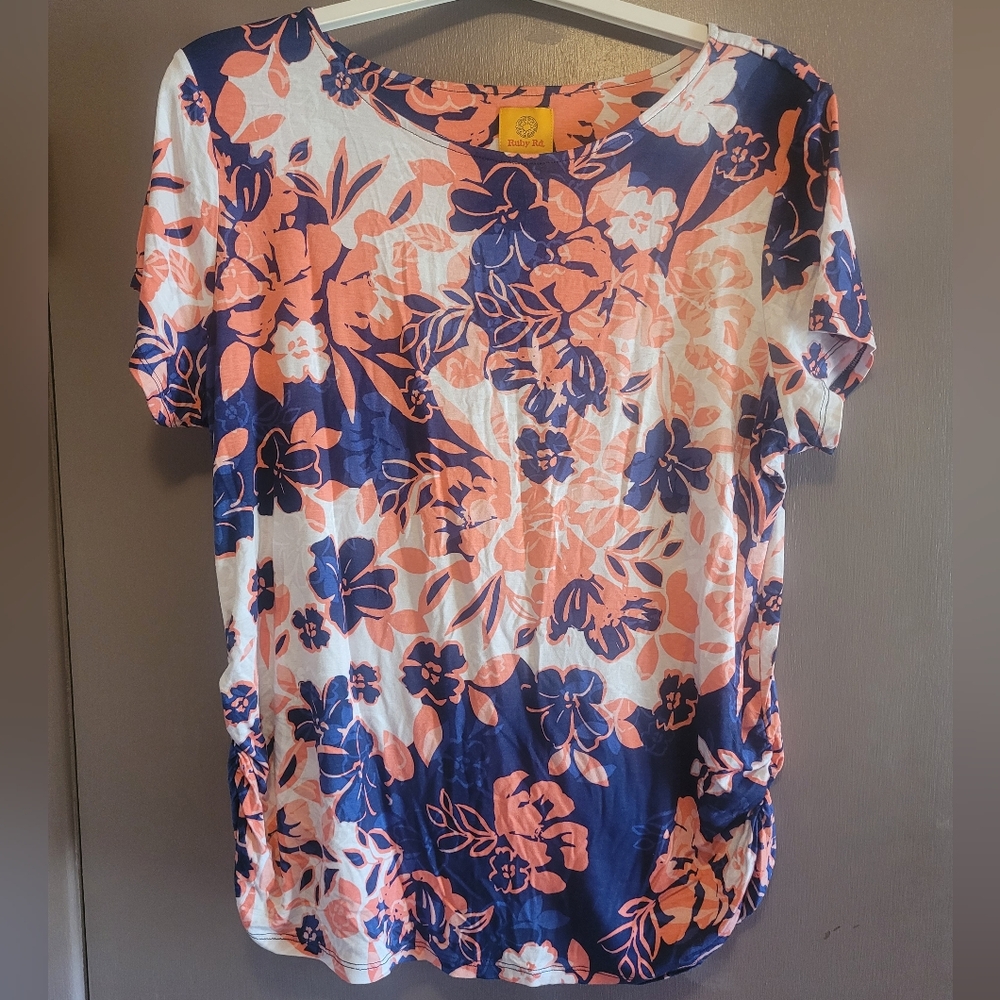 EUC Ruby Rd Floral Print Women's Top